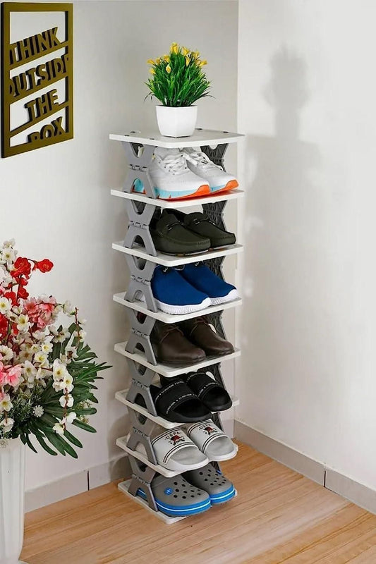 Smart Foldable Shoes Shelf, 6 Tier Shoe Rack